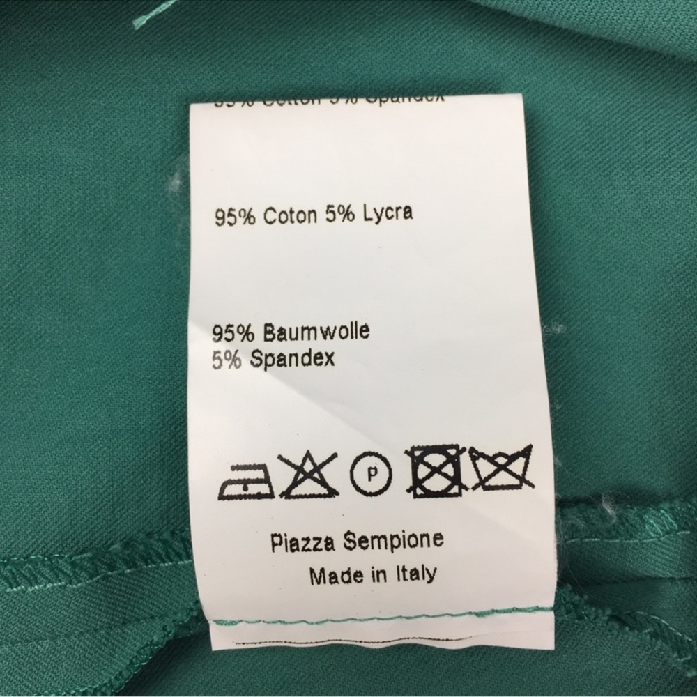 PIAZZA SEMPOINE Audrey Tapered Trousers in Teal Green Size 10 Tall — DESIGNER!!! - Picture 9 of 9